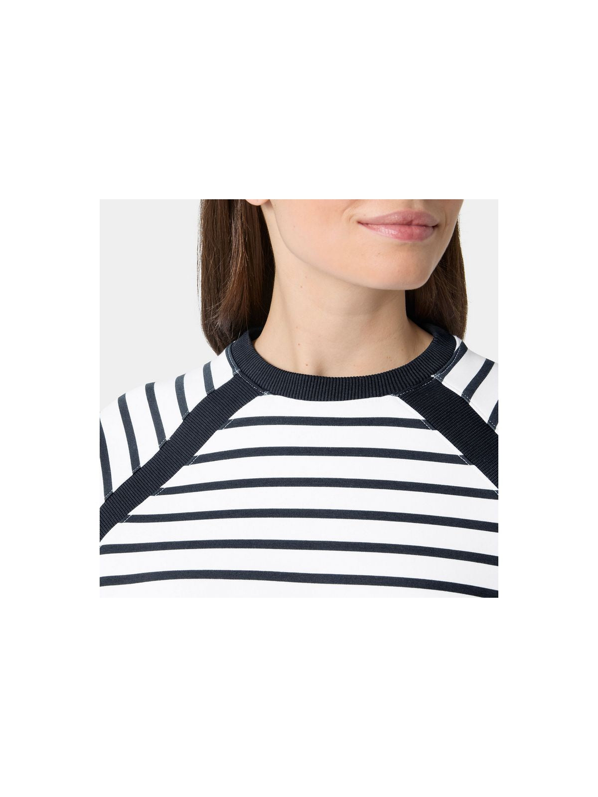 Bluza Damska HELLY HANSEN W Capri Sweatshirt Biało granatowe Pasy