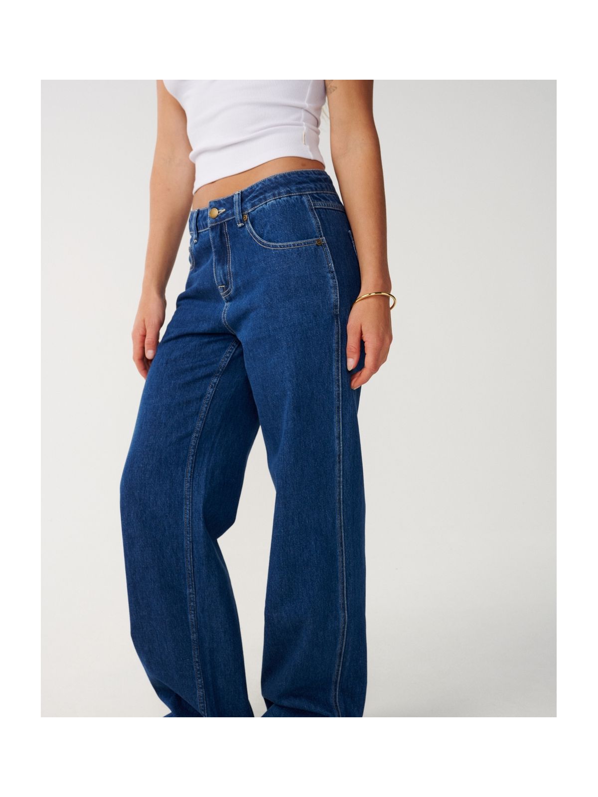 Spodnie damskie RIP CURL Aggie Relaxed Jeans granatowe