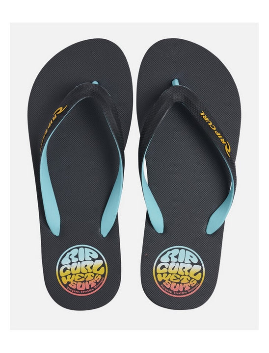 Japonki plażowe męskie RIP CURL Wetty Fade Bloom Open Toe czarne
