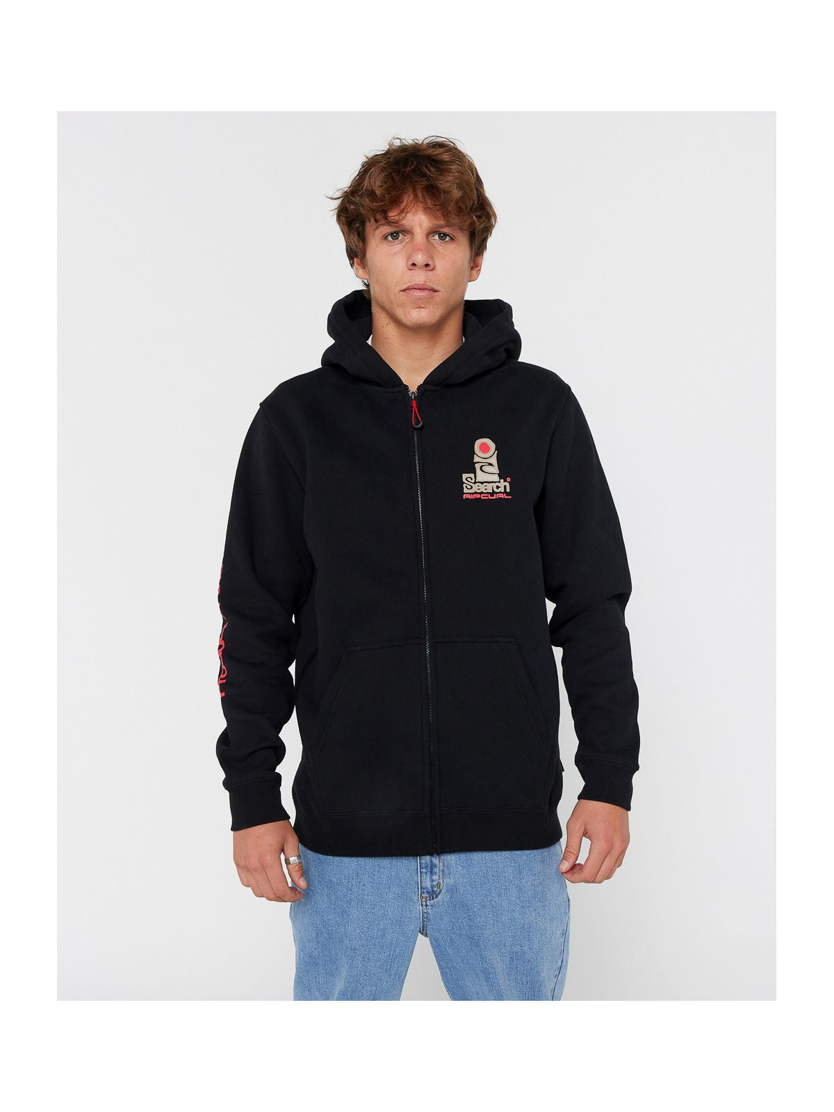 Bluza RIP CURL SEARCH ZIP THRU HOOD czarna