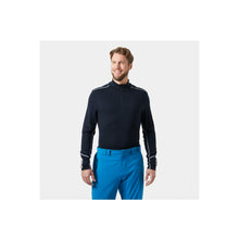 Koszulka męska HELLY HANSEN Lifa Merino Midweight 1/2 Zip kolor granatowy
