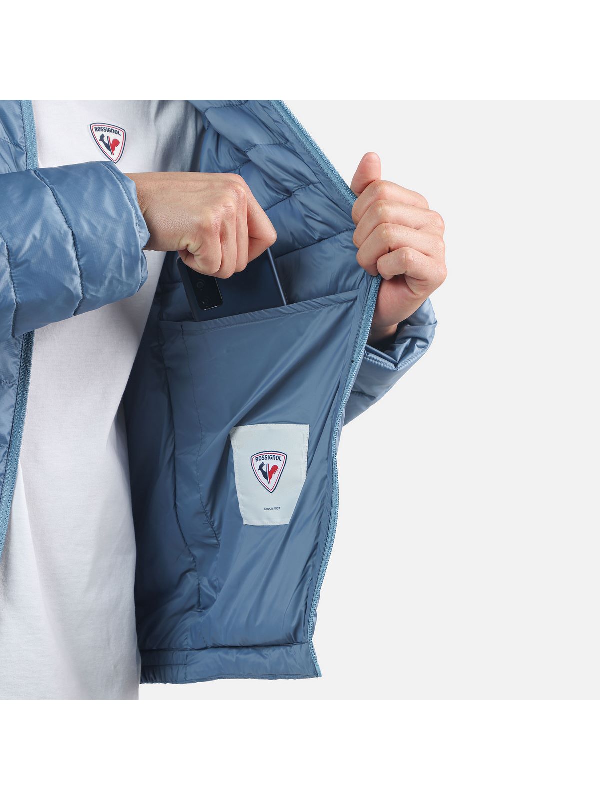 Kurtka męska ROSSIGNOL Rossi Light Hood Jkt niebieska