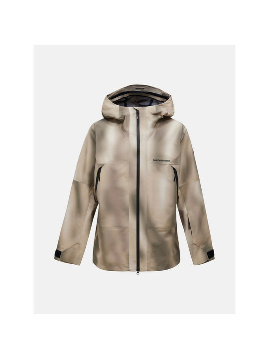 Kurtka narciarska męska PEAK PERFORMANCE Edge HIPE 3L AOP Shell Jacket bezowy
