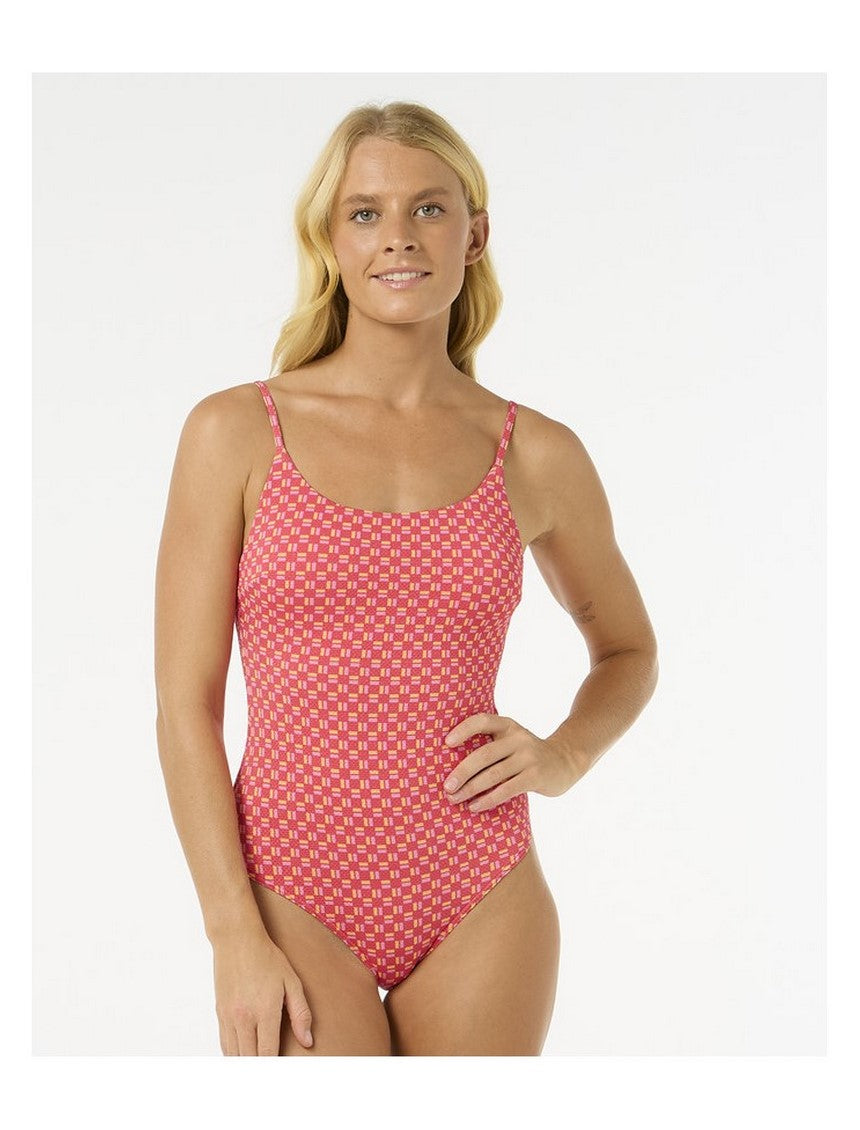 Kostium jednoczęściowy RIP CURL Shell Cove Cheeky One Piece czerwony