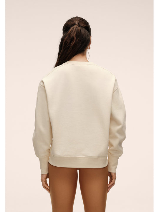 Bluza damska CASALL Terry Relaxed Crew beżowa
