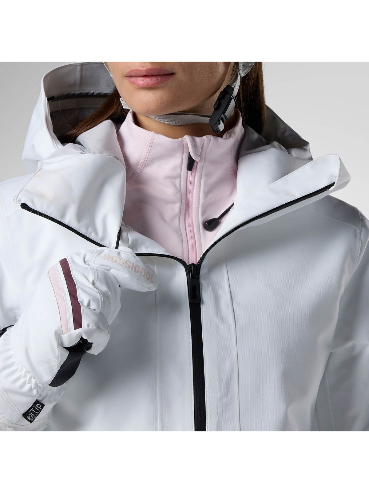 Kurtka narciarska damska ROSSIGNOL W Rochrun Insulated Jkt biała