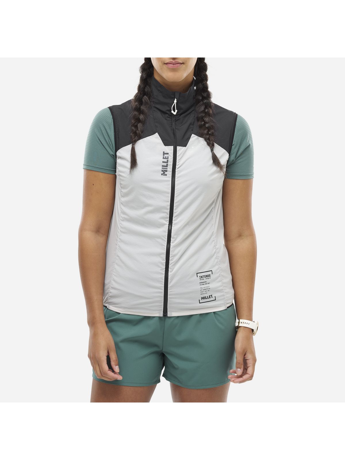 Kamizelka damska MILLET Intense Windbreaker Vest W biało czarny