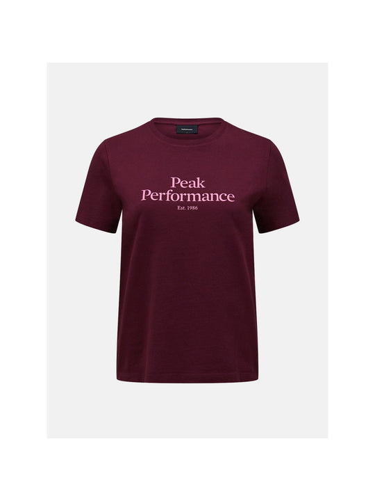 Koszulka damska PEAK PERFORMANCE Original Tee bordowa
