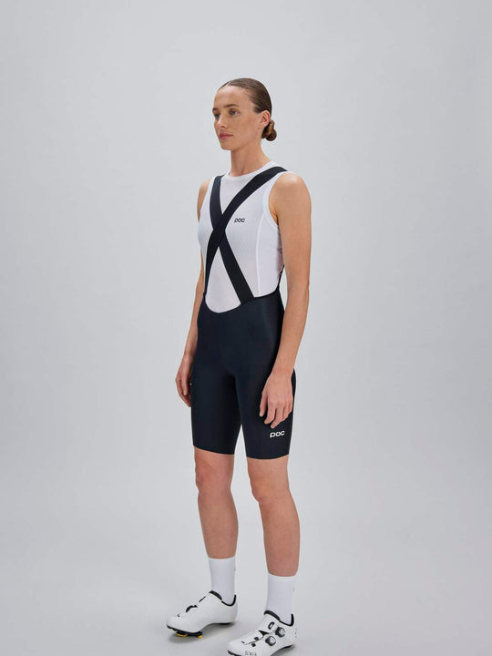 Spodenki rowerowe damskie POC W's Raceday Bib Shorts czarne
