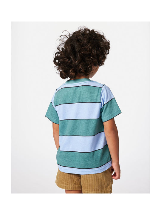 Koszulka RIP CURL Grom Energy Stripe Tee - Boy niebieski
