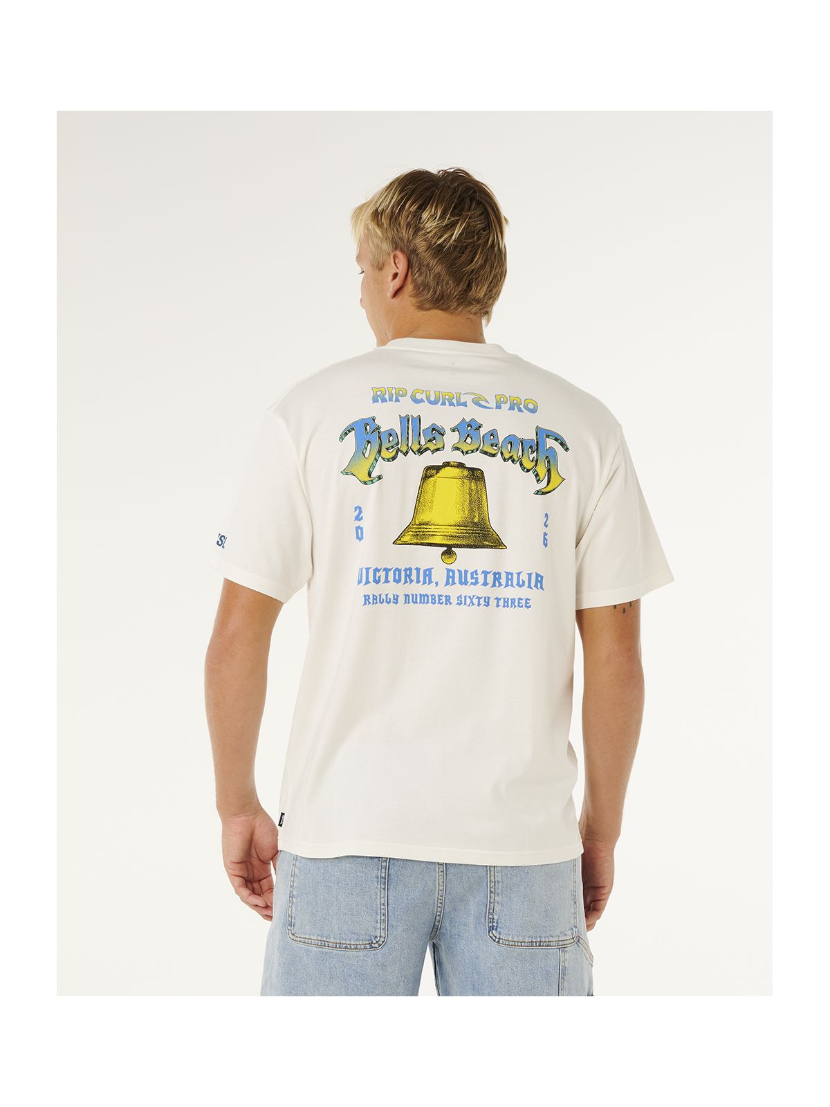 Koszulka męska RIP CURL Bells Pro 26 Bell Logo Tee biała