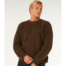 Sweter męski RIP CURL Premium Surf Knit Crew Brązowy brązowy
