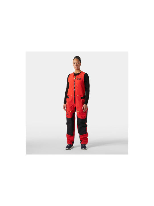 Spodnie damskie HELLY HANSEN W Ægir Race Salopett Kolor czerwone
