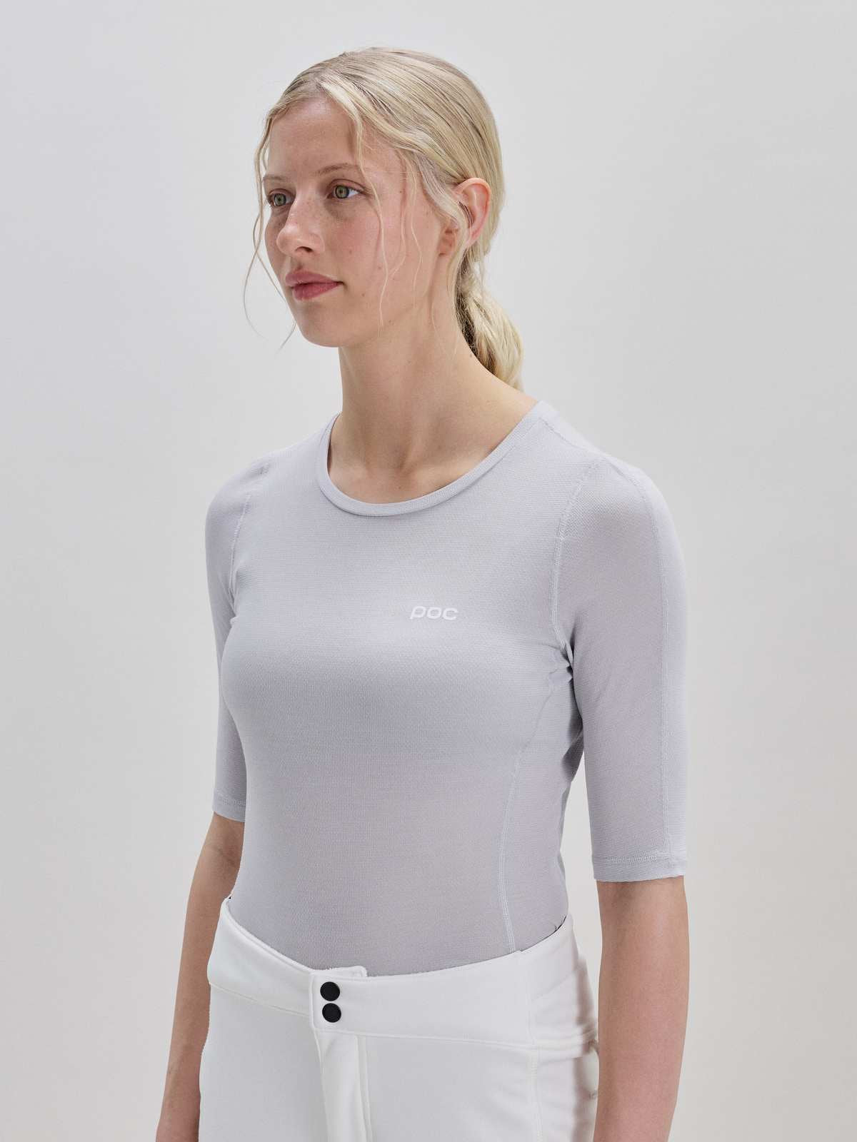 Koszulka damska POC W's Layer Mid S/S Jersey szary