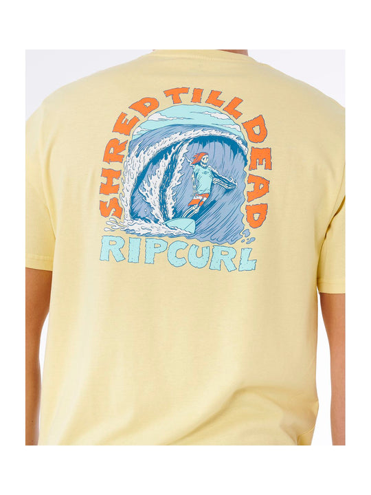 Koszulka męska RIP CURL Shred Til Tee żółta
