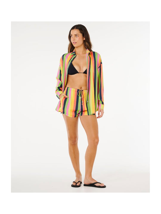 Koszula damska RIP CURL Neon Stripe Relaxed Shirt multikolor
