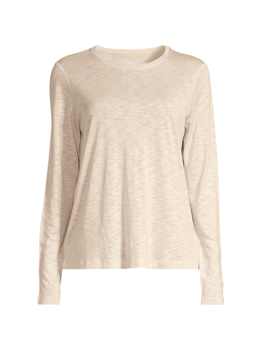 Koszulka treningowa damska CASALL Soft Texture Long Sleeve kolor beżowy
