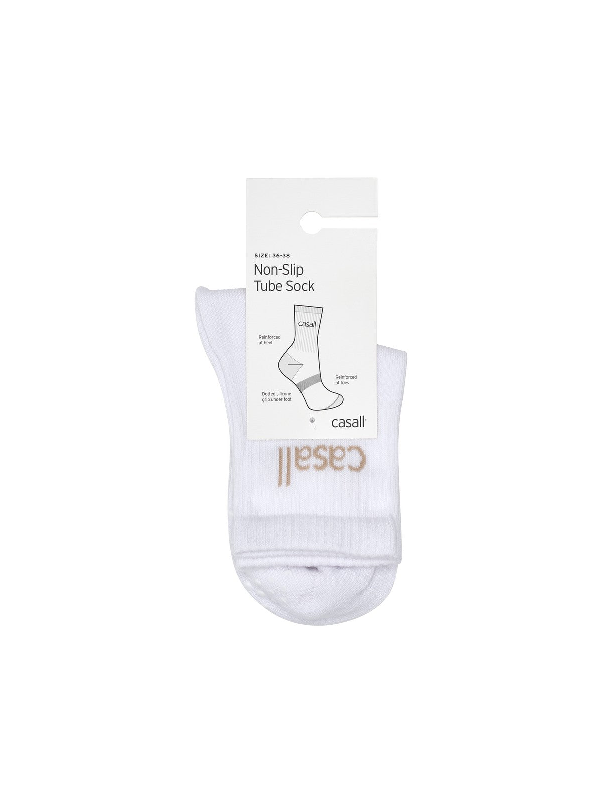 Skarpety sportowe CASALL Anti Slip Tube Sock kolor biały