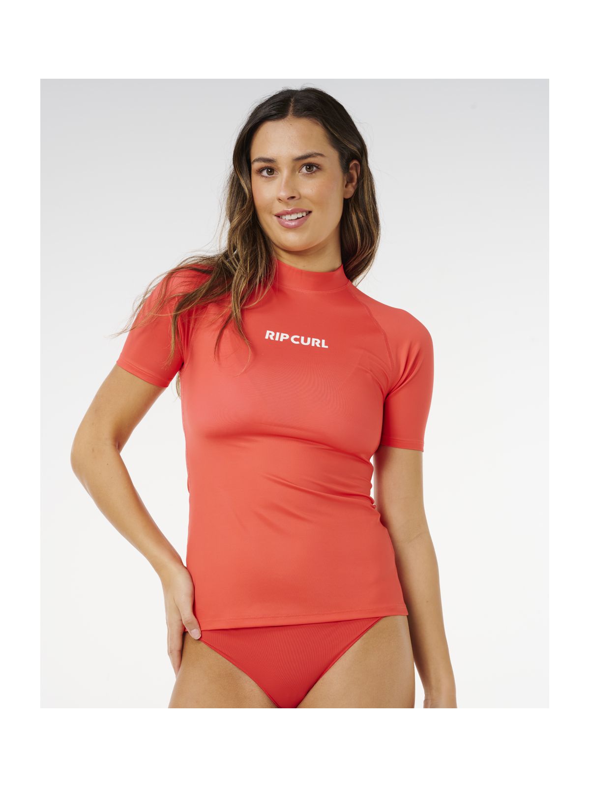 Lycra damska RIP CURL Classic Surf Ss Upf Rashguard czerwona