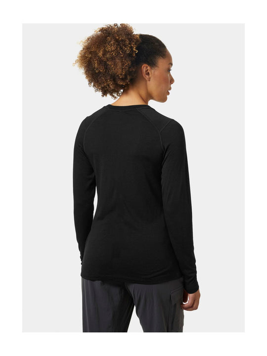 Bielizna termiczna damska HELLY HANSEN W HH DURAWOOL CREW LS czarna

