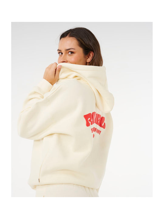 Bluza damska RIP CURL Surf Puff Heritage Hood beżowa
