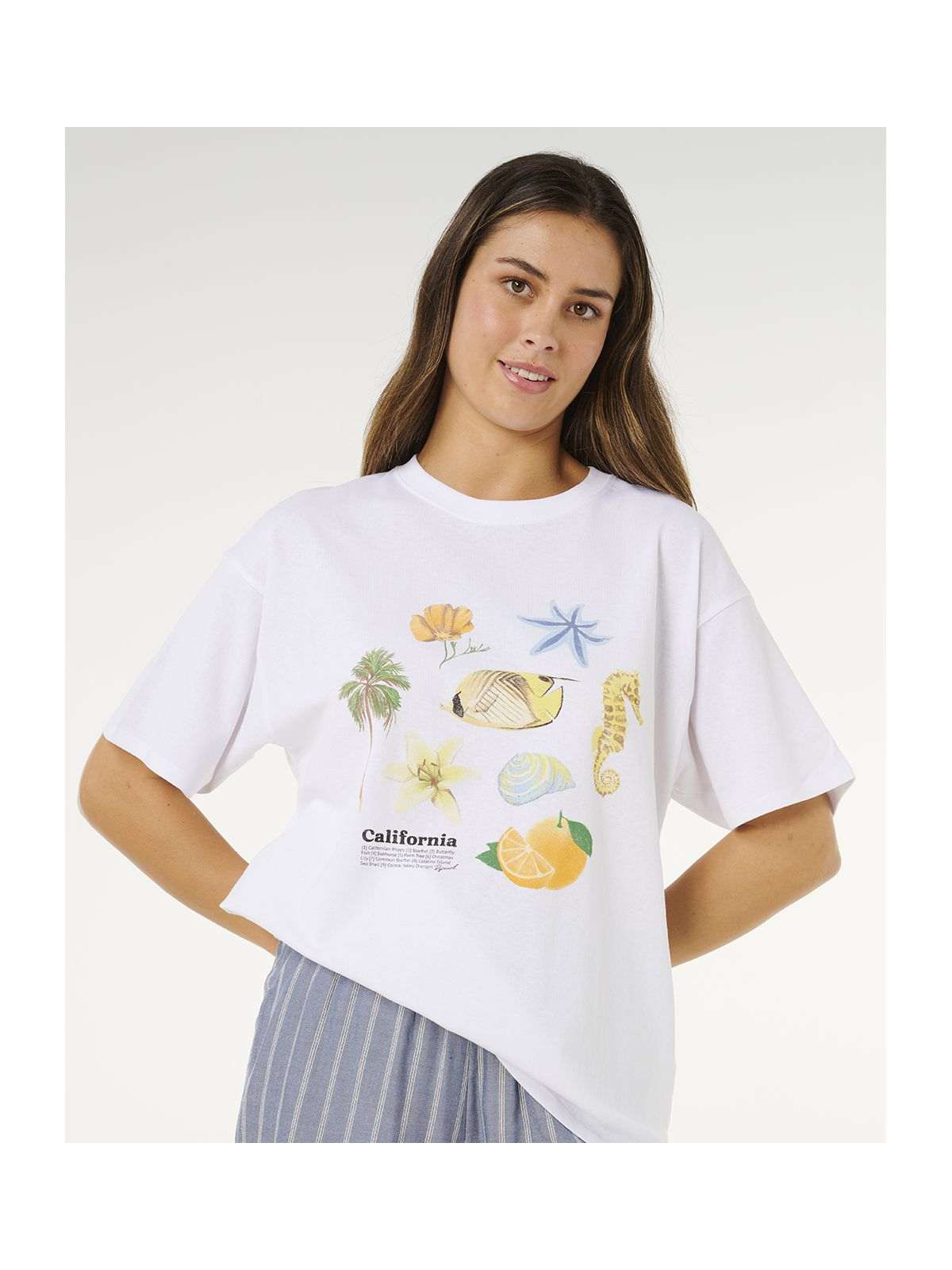 Koszulka damska RIP CURL Poolside Heritage Tee biała