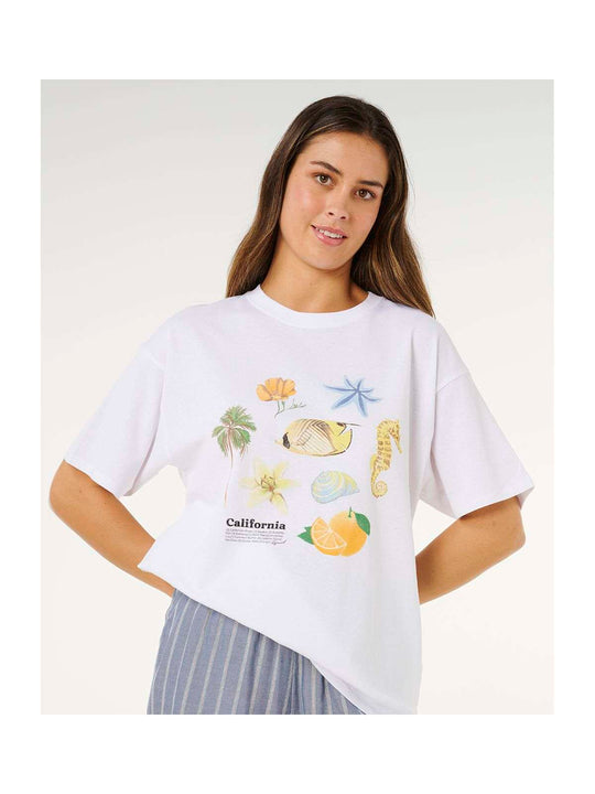 Koszulka damska RIP CURL Poolside Heritage Tee biała
