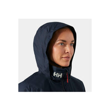 Kurtka damska HELLY HANSEN W Crew Hooded Pile Jacket kolor granatowy
