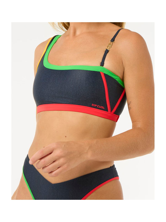 Top RIP CURL Gigi One Shoulder Top granatowy
