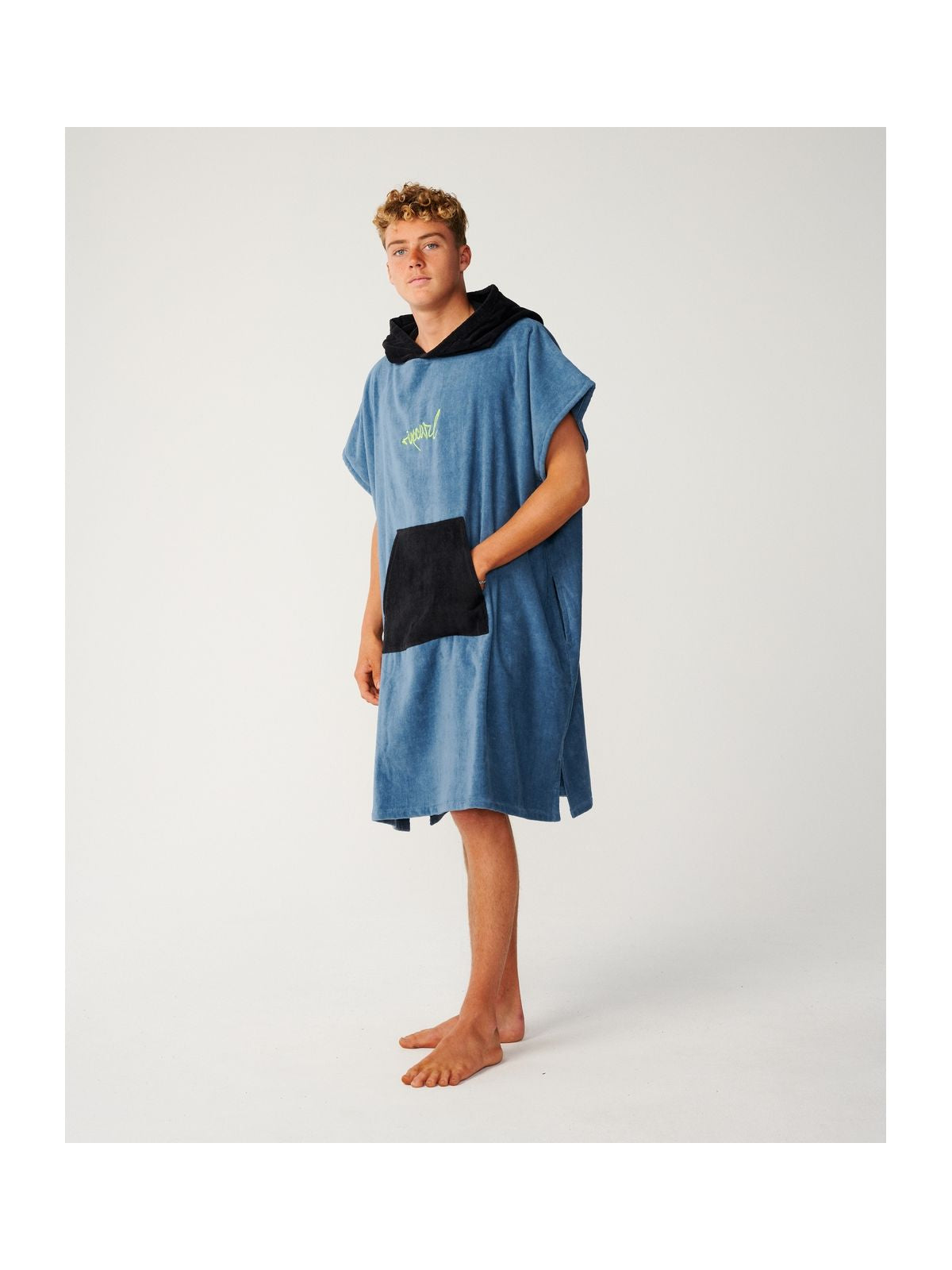 Ponczo męskie RIP CURL Logo Hooded Towel niebieskie
