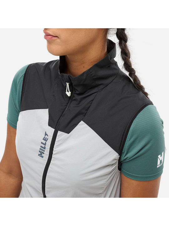 Kamizelka damska MILLET Intense Windbreaker Vest W biało czarny
