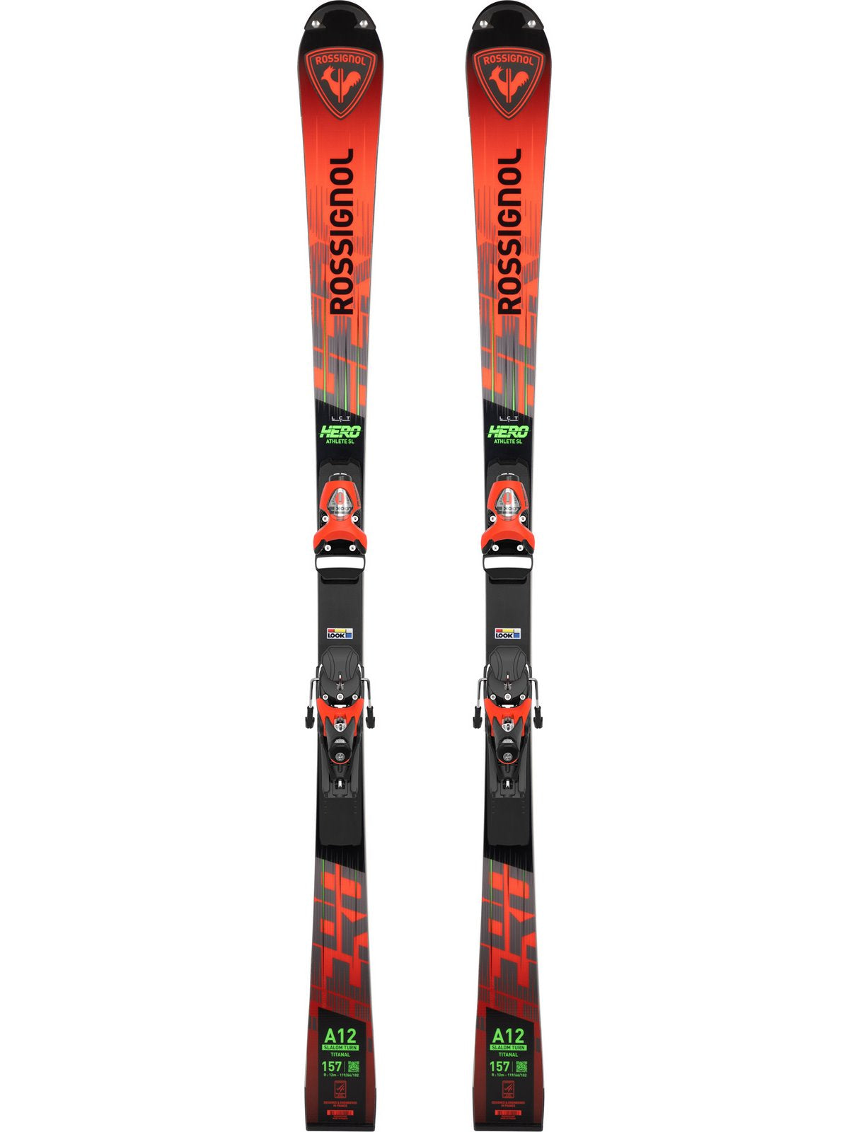 Narty ROSSIGNOL HERO Athlete FIS SL Factory 157 + wiązania LOOK SPX15 Rockerace