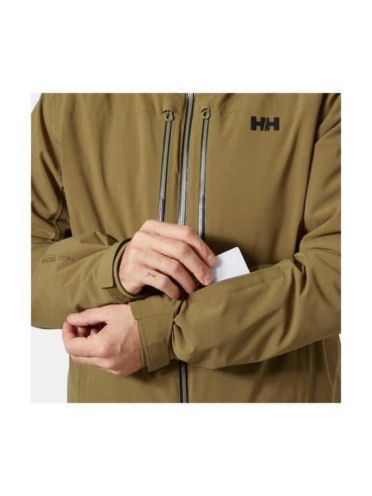 Kurtka narciarska męska HELLY HANSEN ALPHA LIFALOFT JACKET brązowa
