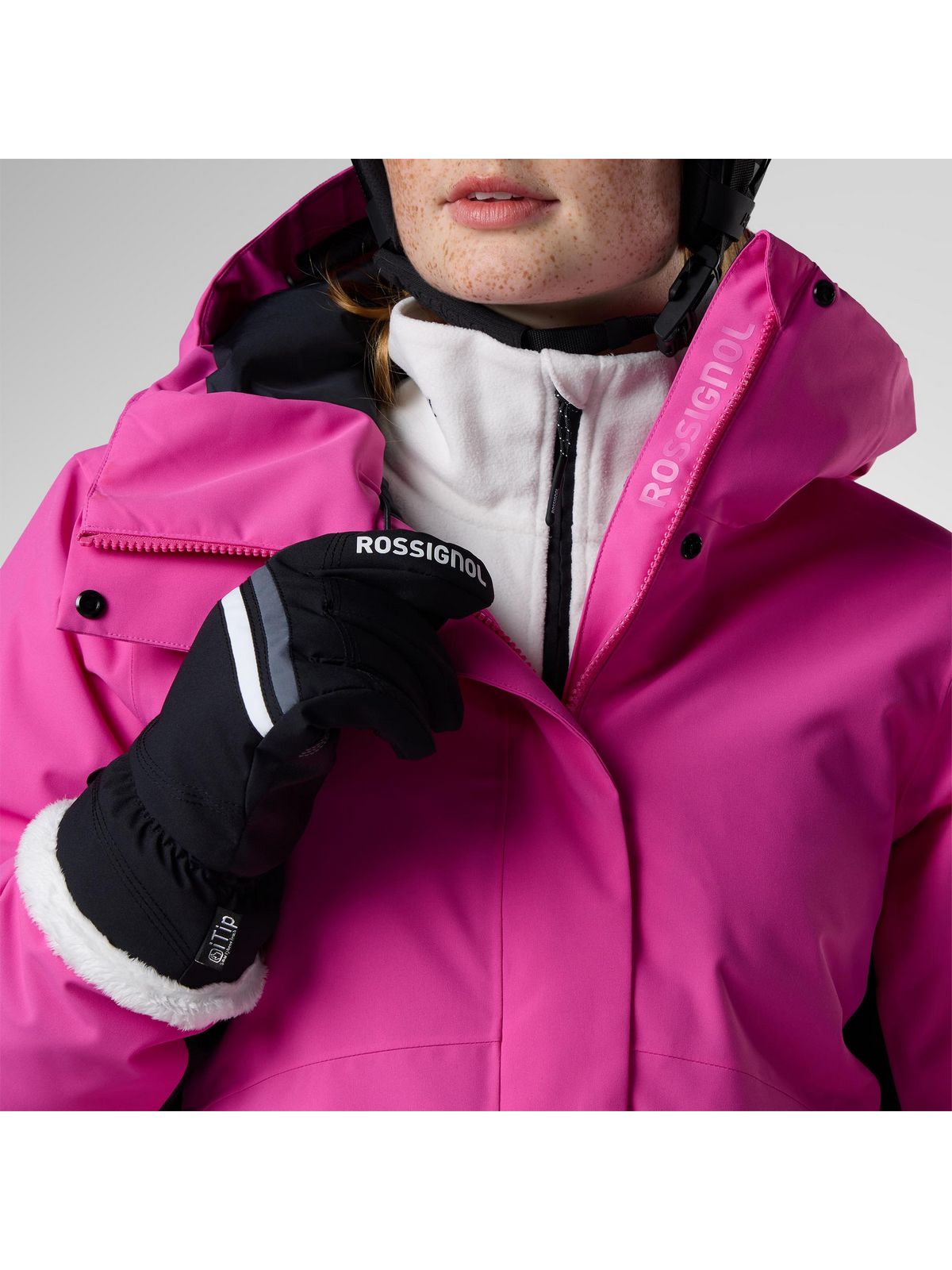 Kurtka narciarska damska ROSSIGNOL W Strawpile Insulated Ski Jkt różowa