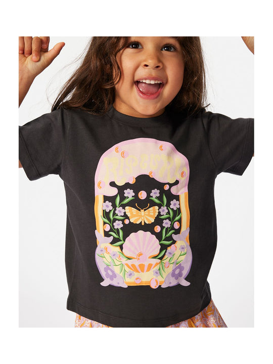 Koszulka RIP CURL Rainbow Tropics Art Tee-Girl czarny
