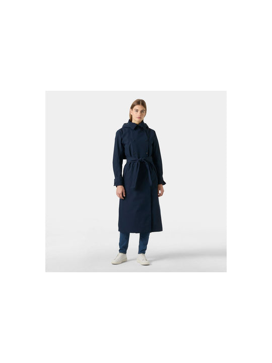 Płaszcz damski HELLY HANSEN W Avenue Long Trench Coat granatowy
