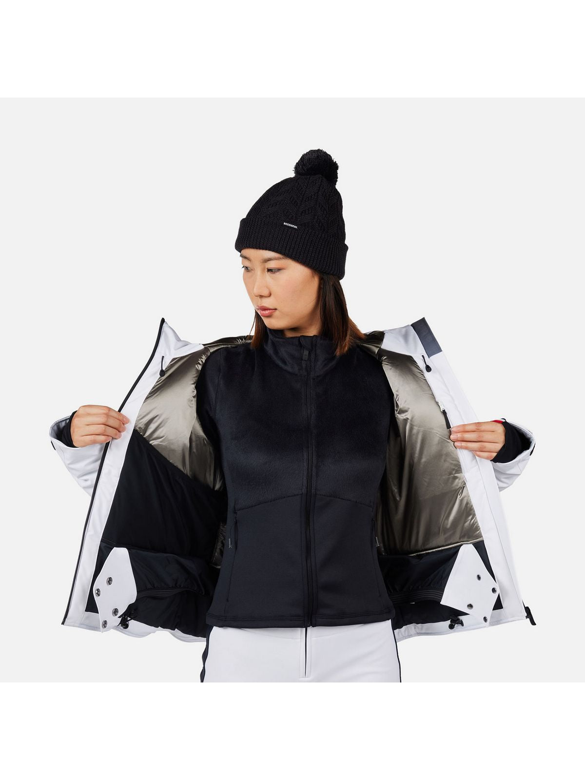 Kurtka narciarska damska ROSSIGNOL W CIASTEL JKT biała