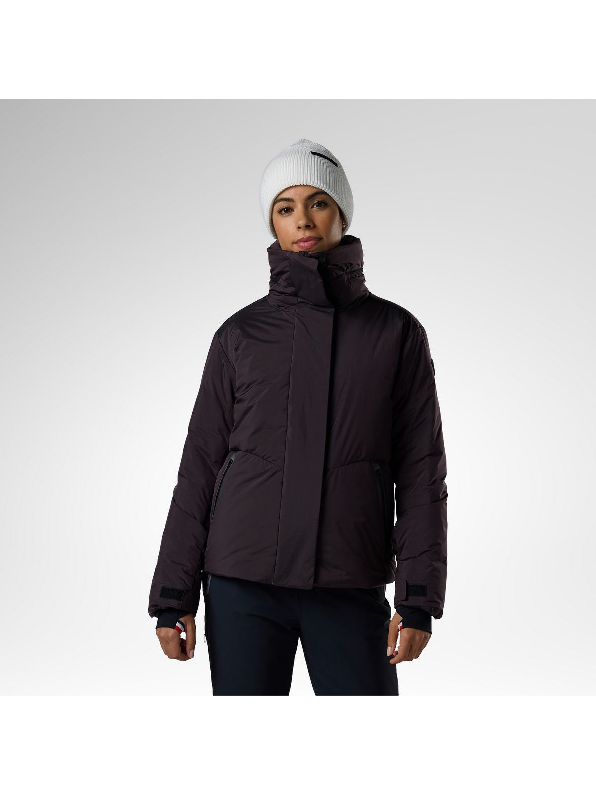 Kurtka narciarska damska ROSSIGNOL W Snowblaze Down Ski Jacket bordowa