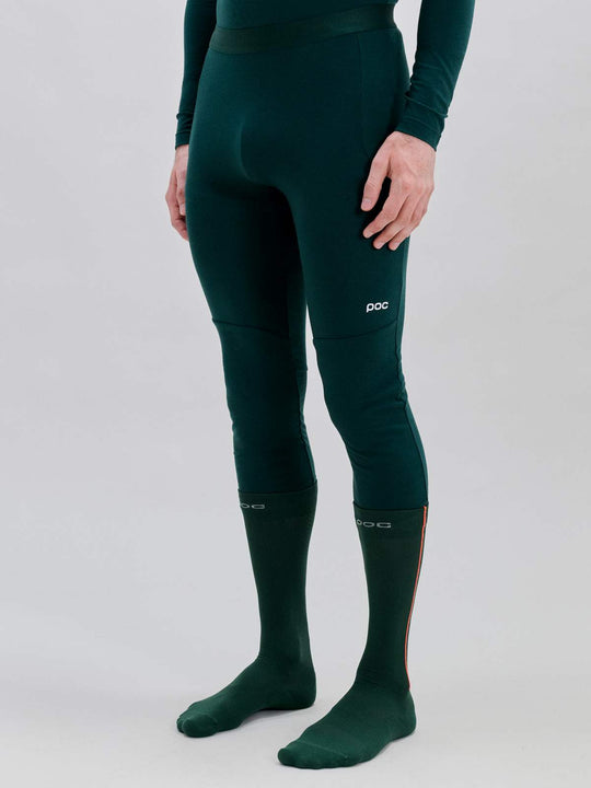 Legginsy narciarskie męskie POC M's Layer Merino 3/4 Tights zielony
