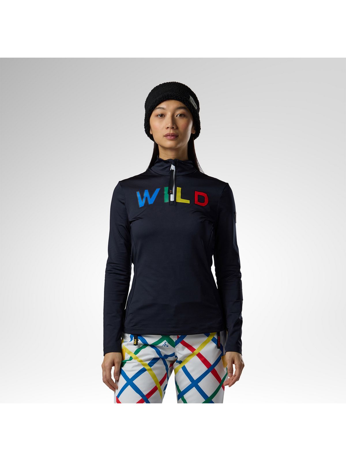 Bluza damska ROSSIGNOL W Jcc Quarter Zip First Layer czarna
