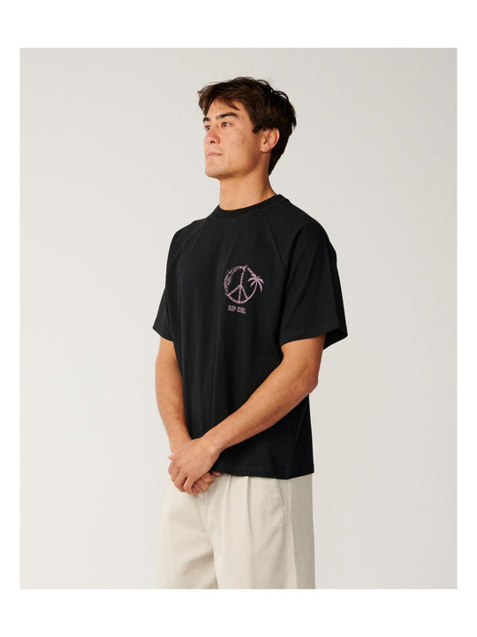 Koszulka męska RIP CURL Disorder Dolphin Tee czarna
