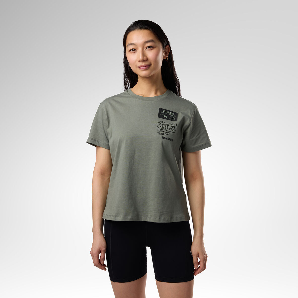 Koszulka damska ROSSIGNOL W Graphic Waterfall Tee zielona