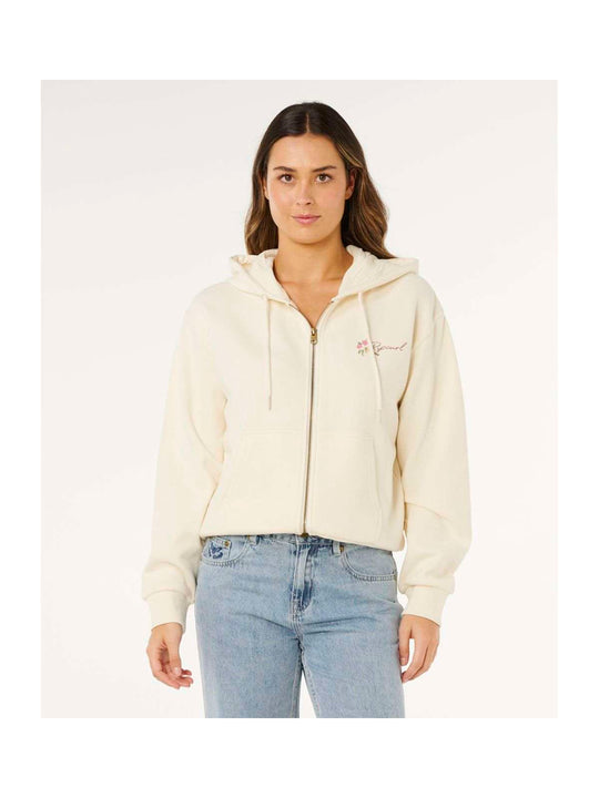 Bluza damska RIP CURL Poolside Zip Thru Relaxed Hood beżowa
