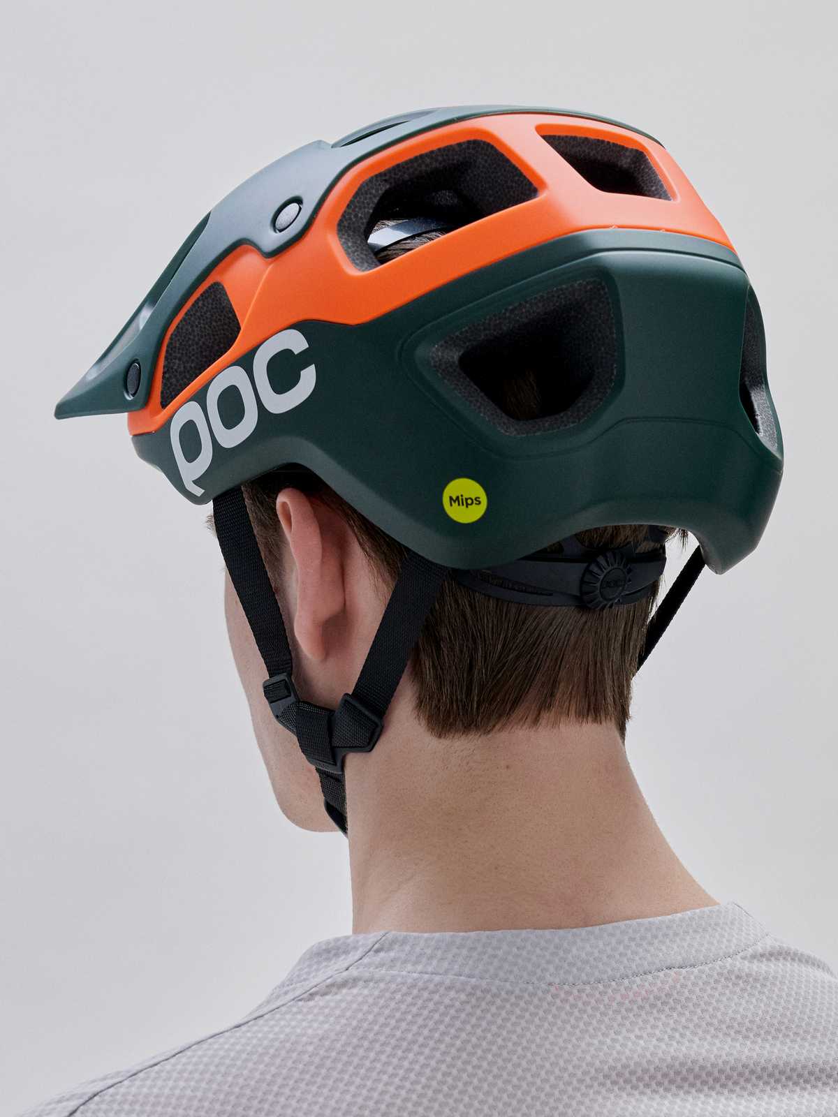 Kask rowerowy POC Cularis Pure zielono pomarańczowy