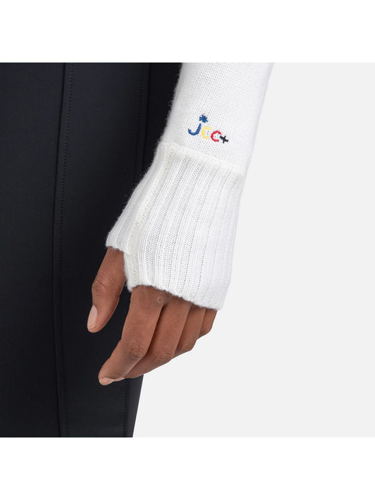 Sweter damski ROSSIGNOL W Jcc 1/2 Zip biały
