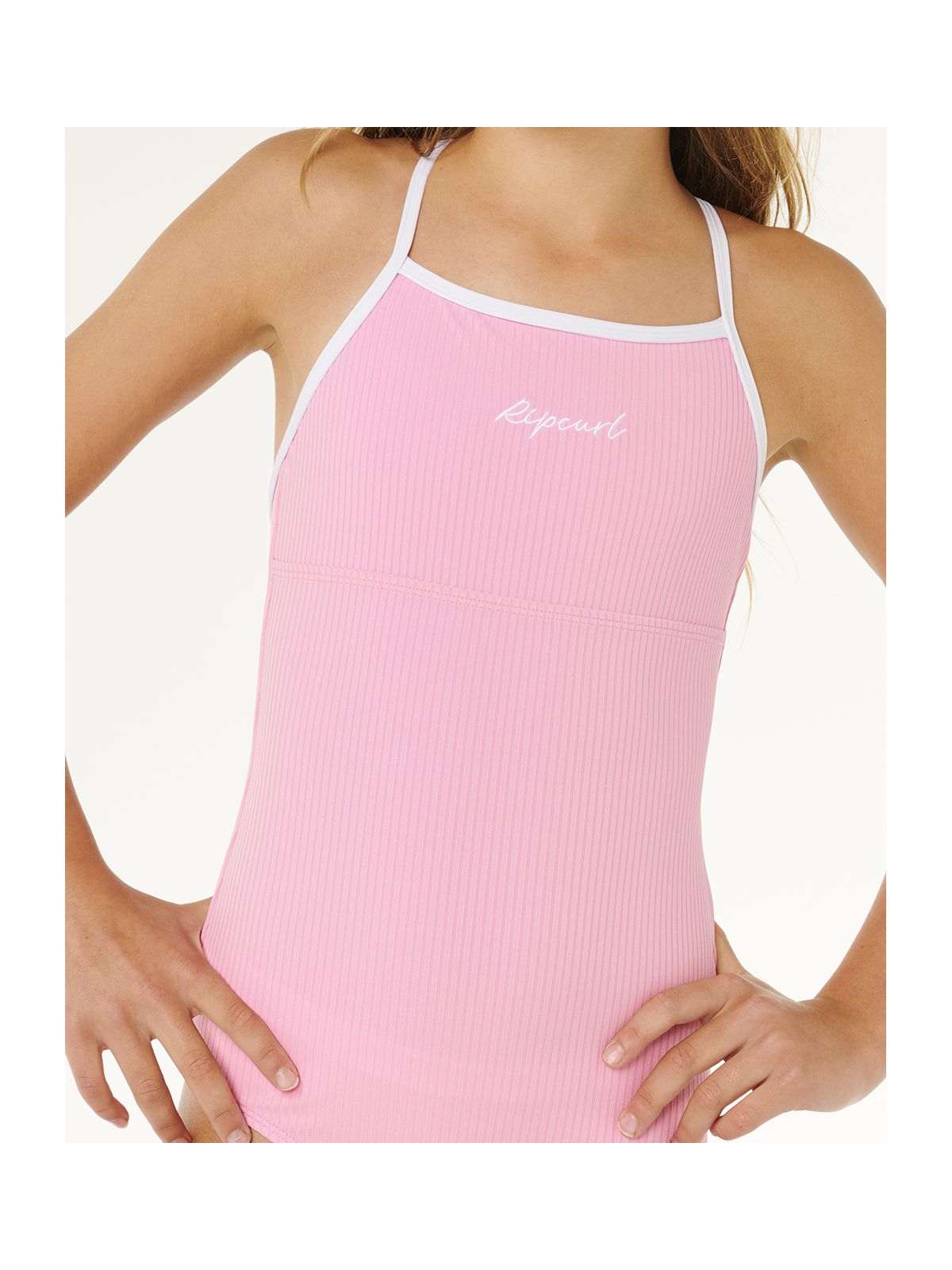 Kostium dziewczęcy RIP CURL Premium Rib New 1 Piece-Girl różowy