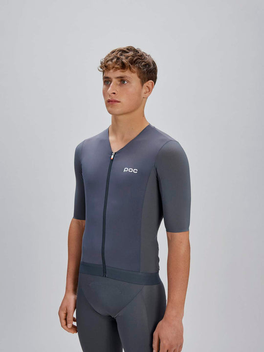 Koszulka rowerowa POC M's Raceday S/S Jersey szara
