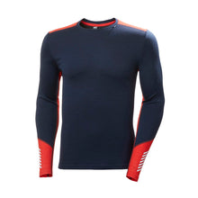Koszulka męska HELLY HANSEN Lifa Merino Midweight Crew  kolor granatowy
