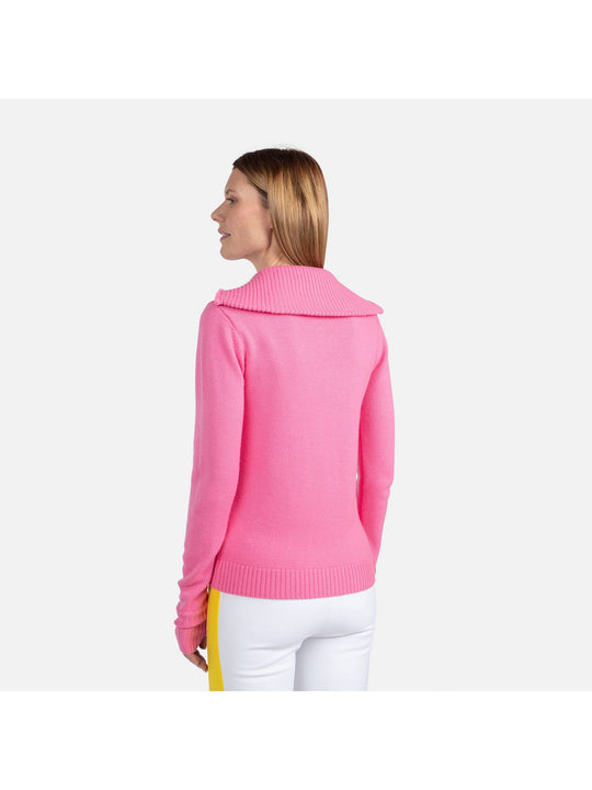 Sweter damski ROSSIGNOL W Jcc 1/2 Zip różowy
