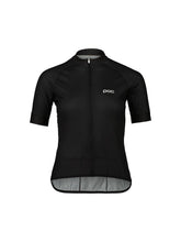 Koszulka rowerowa damska POC W&#39;s Essential Road Logo Jersey czarna

